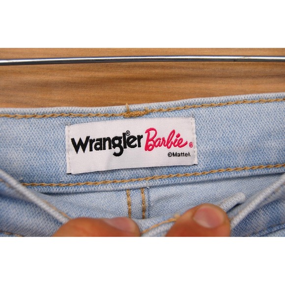 Wrangler Barbie Jeans Womens 16 Light Wash Bootcut Denim Daydreams Stretch - Picture 3 of 13